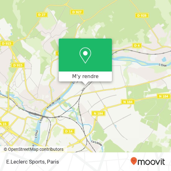 E.Leclerc Sports, Rue Henri Becquerel 95310 Saint-Ouen-l'Aumône plan