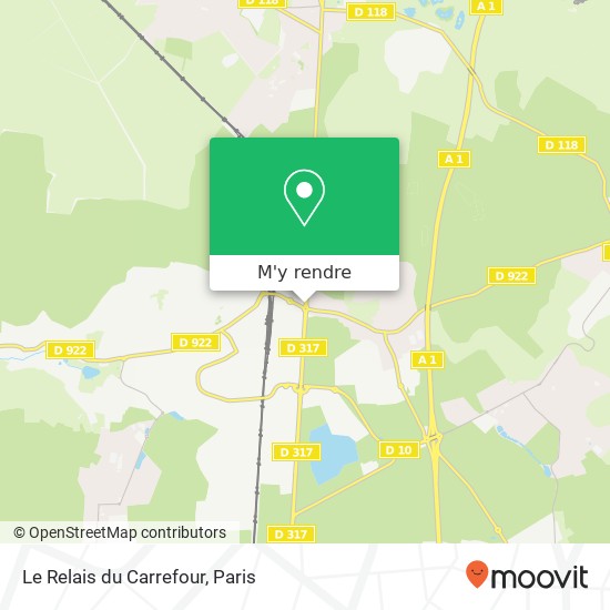 Le Relais du Carrefour, D1017 95470 Survilliers plan