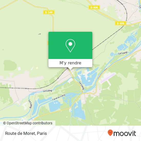 Route de Moret plan