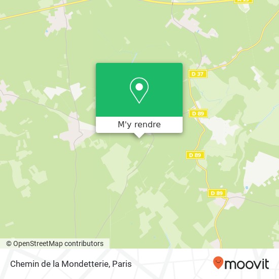 Chemin de la Mondetterie plan