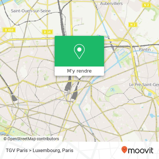 TGV Paris > Luxembourg plan