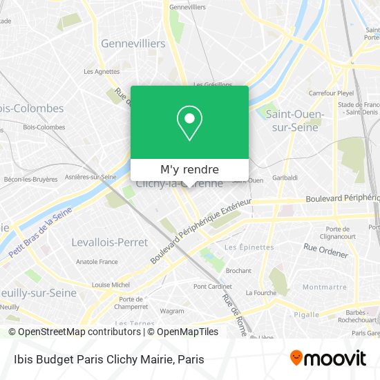 Ibis Budget Paris Clichy Mairie plan