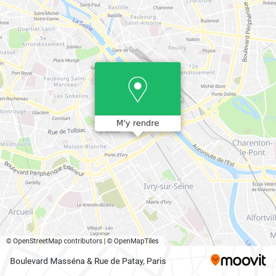 Boulevard Masséna & Rue de Patay plan