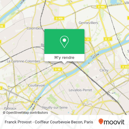 Franck Provost - Coiffeur Courbevoie Becon plan