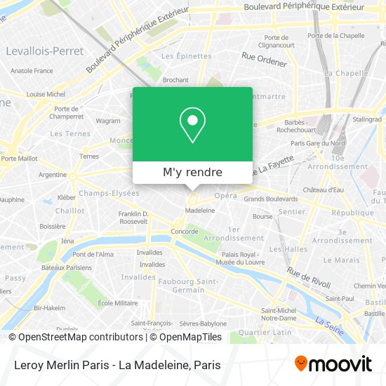 Leroy Merlin Paris - La Madeleine plan