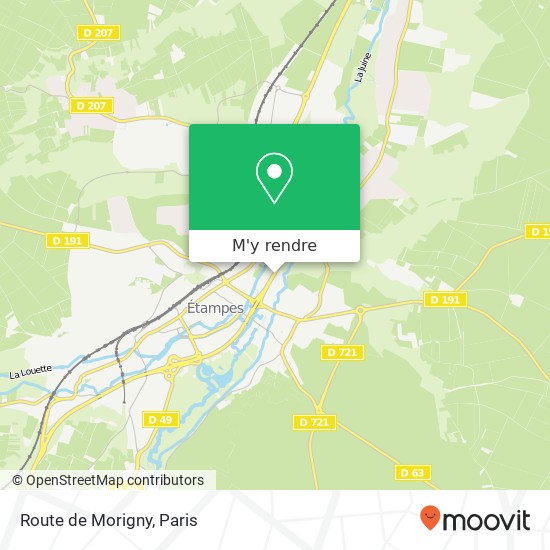 Route de Morigny plan