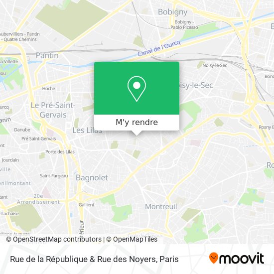 Rue de la République & Rue des Noyers plan