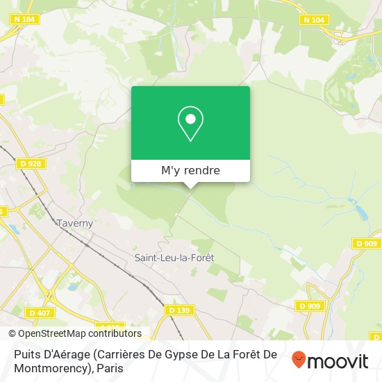 Puits D'Aérage (Carrières De Gypse De La Forêt De Montmorency) plan