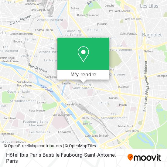 Hôtel Ibis Paris Bastille Faubourg-Saint-Antoine plan