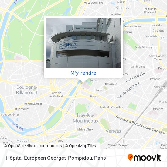 Hôpital Européen Georges Pompidou plan