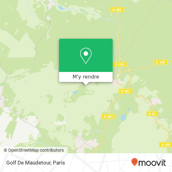 Golf De Maudetour plan