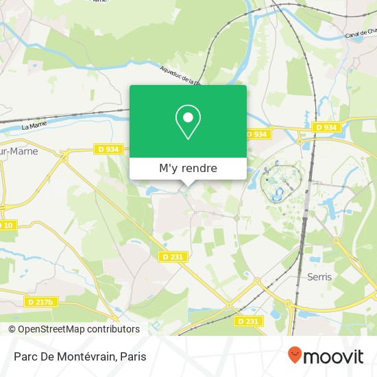 Parc De Montévrain plan