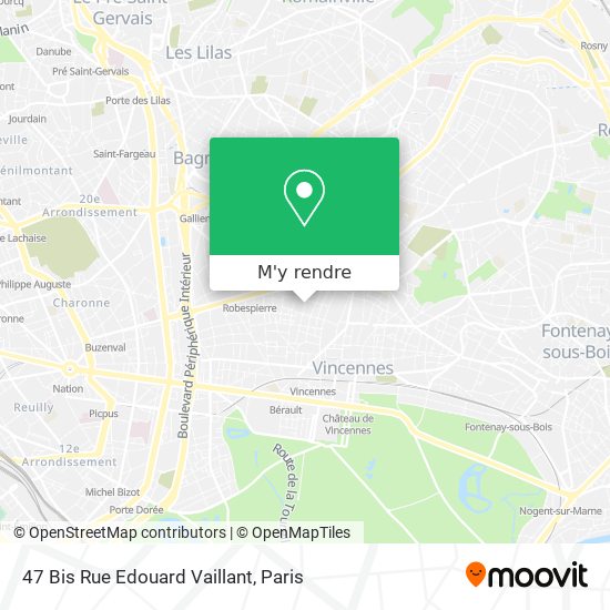 47 Bis Rue Edouard Vaillant plan