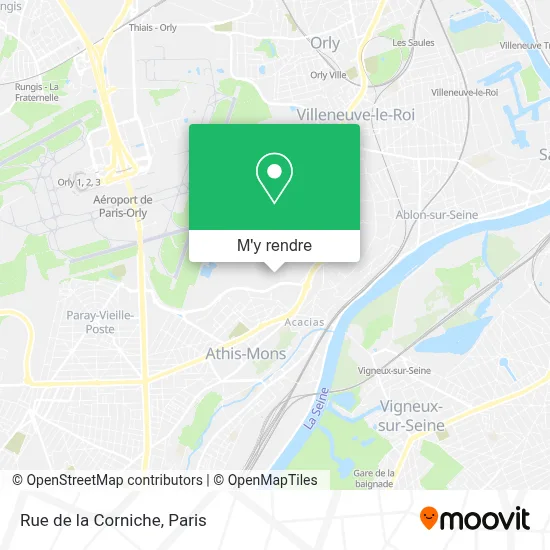 Rue de la Corniche plan