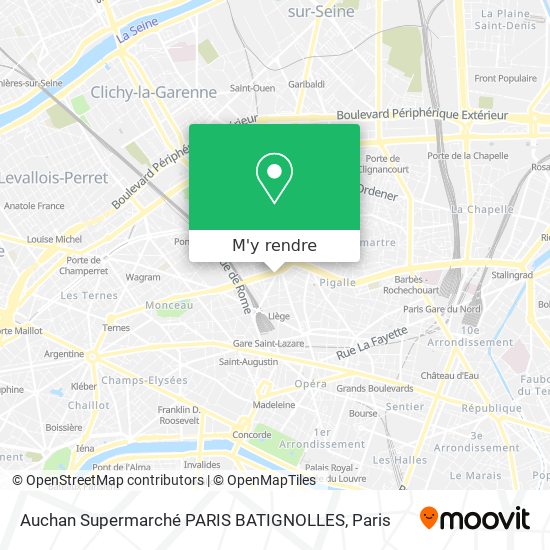 Auchan Supermarché PARIS BATIGNOLLES plan
