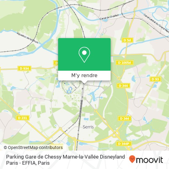 Parking Gare de Chessy Marne-la-Vallée Disneyland Paris - EFFIA plan