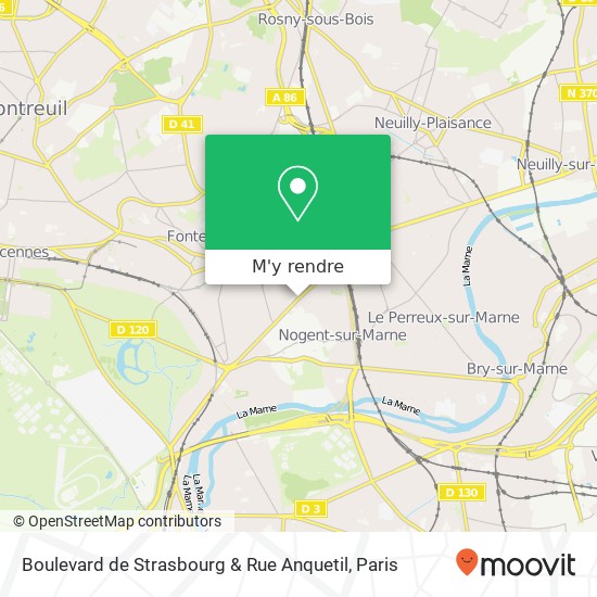 Boulevard de Strasbourg & Rue Anquetil plan