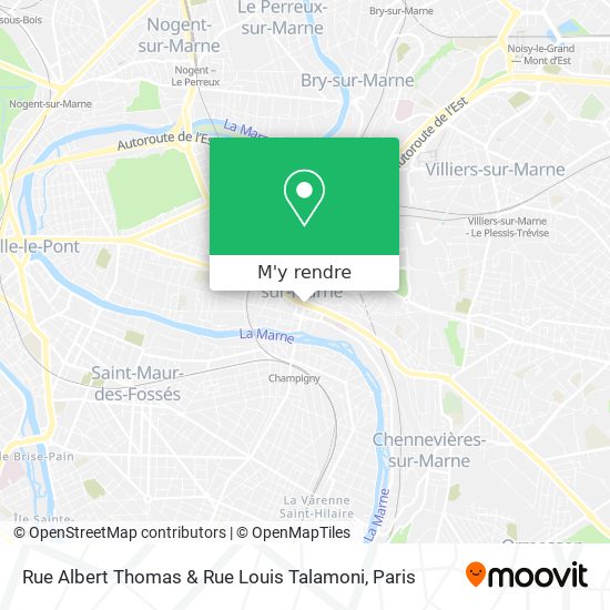 Rue Albert Thomas & Rue Louis Talamoni plan