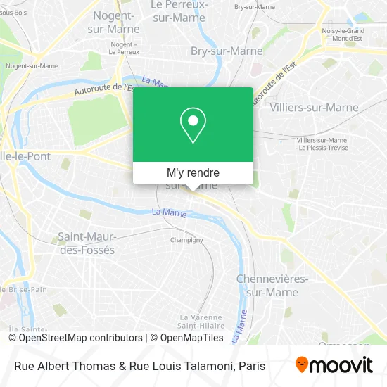 Rue Albert Thomas & Rue Louis Talamoni plan