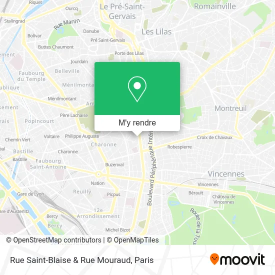 Rue Saint-Blaise & Rue Mouraud plan