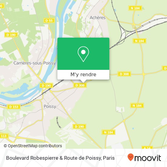 Boulevard Robespierre & Route de Poissy plan