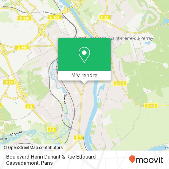 Boulevard Henri Dunant & Rue Edouard Cassadamont plan