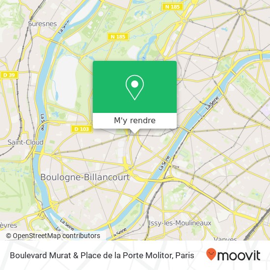 Boulevard Murat & Place de la Porte Molitor plan