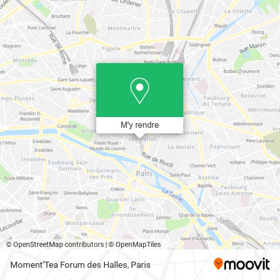 Moment’Tea Forum des Halles plan