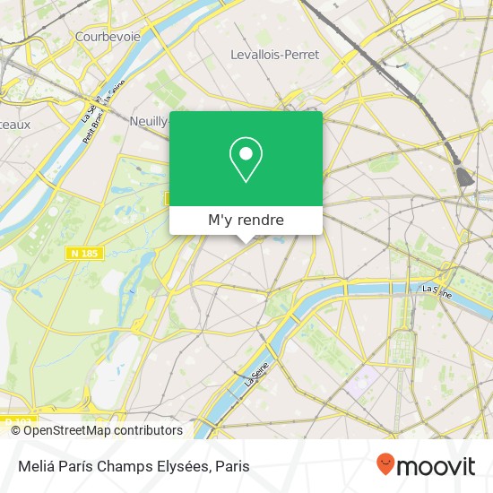 Meliá París Champs Elysées plan