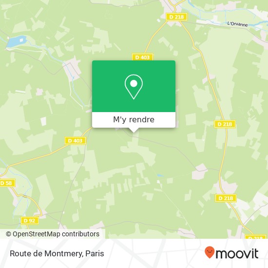 Route de Montmery plan