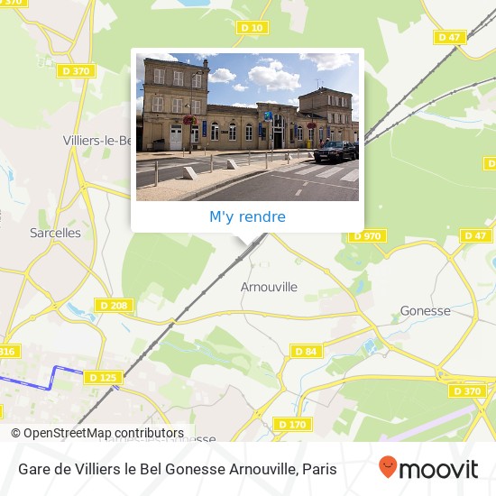 Gare de Villiers le Bel Gonesse Arnouville plan