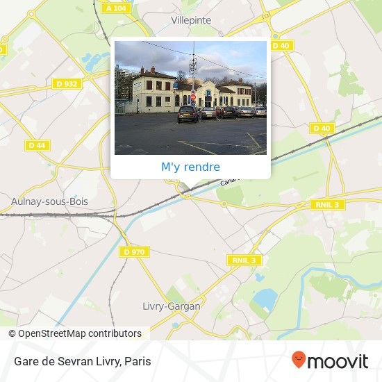 Gare de Sevran Livry plan
