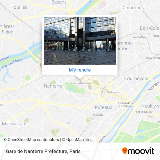 Gare de Nanterre Préfecture plan