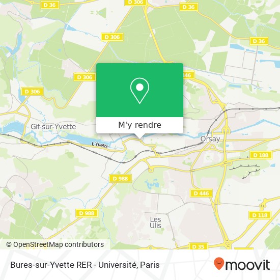 Bures-sur-Yvette RER - Université plan