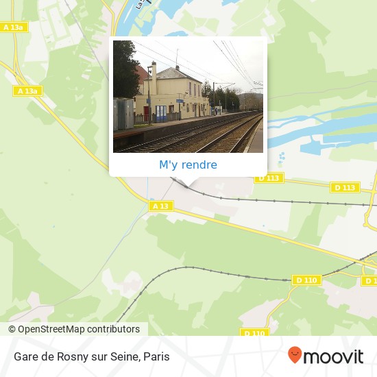 Gare de Rosny sur Seine plan