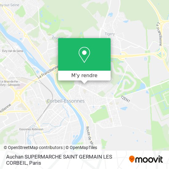 Auchan SUPERMARCHE SAINT GERMAIN LES CORBEIL plan