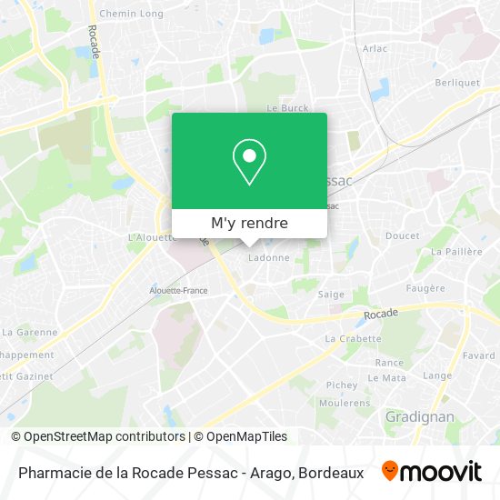 Pharmacie de la Rocade Pessac - Arago plan
