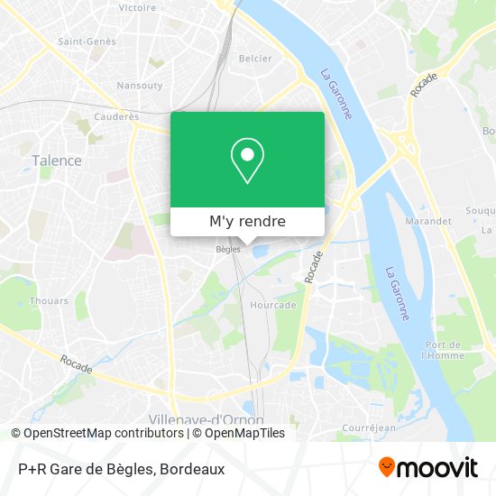 P+R Gare de Bègles plan