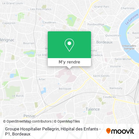 Groupe Hospitalier Pellegrin, Hôpital des Enfants - P1 plan