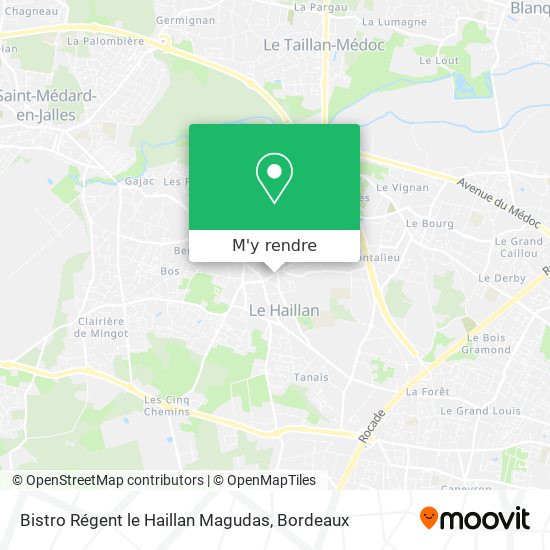 Bistro Régent le Haillan Magudas plan