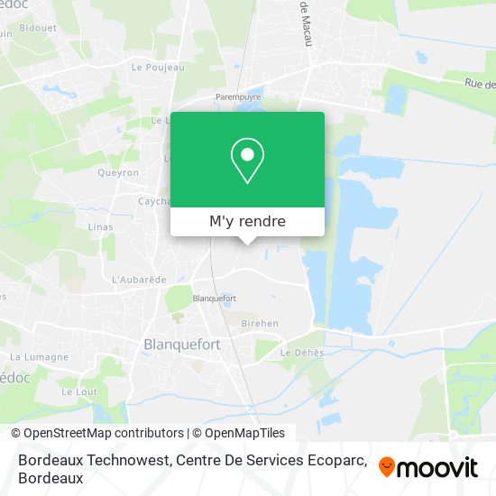 Bordeaux Technowest, Centre De Services Ecoparc plan