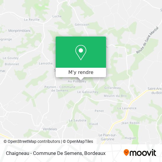 Chaigneau - Commune De Semens plan