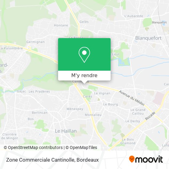 Zone Commerciale Cantinolle plan