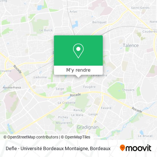 Defle - Université Bordeaux Montaigne plan