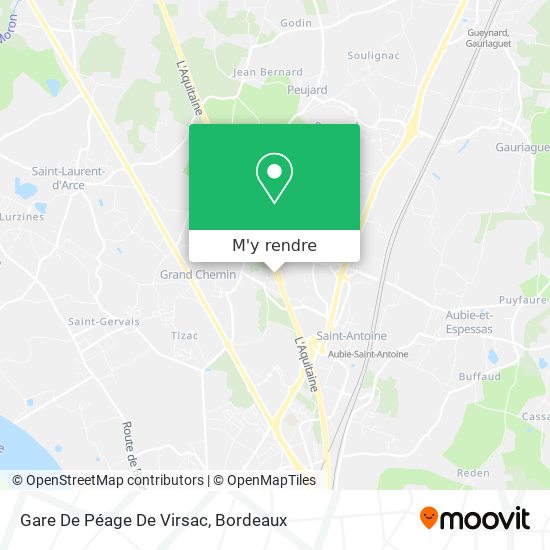 Gare De Péage De Virsac plan