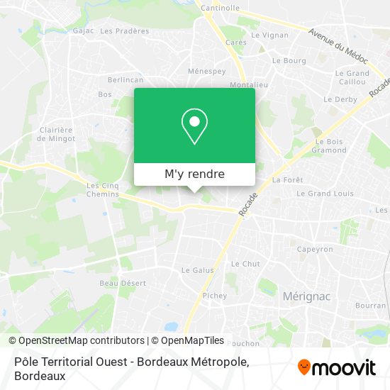 Pôle Territorial Ouest - Bordeaux Métropole plan
