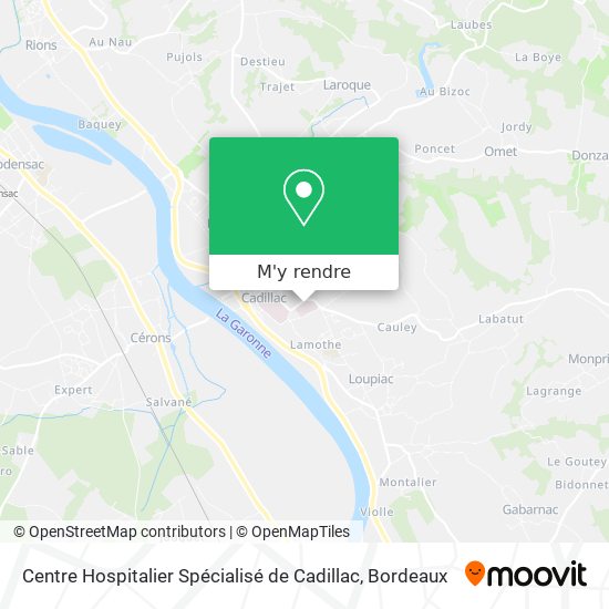 Centre Hospitalier Spécialisé de Cadillac plan