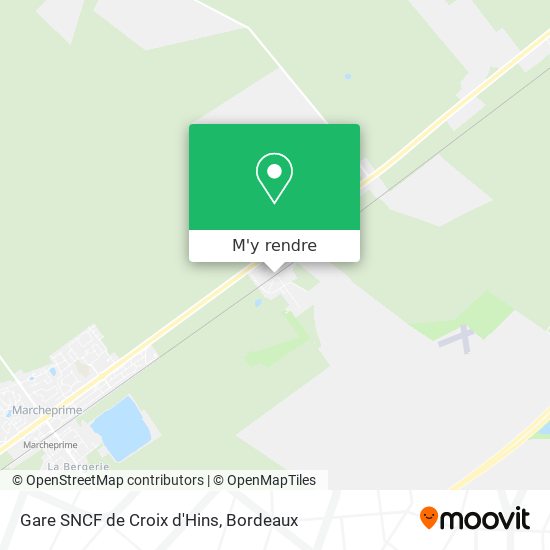 Gare SNCF de Croix d'Hins plan