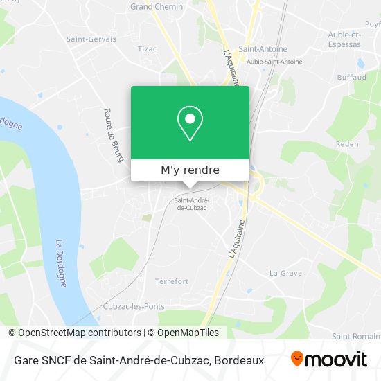 Gare SNCF de Saint-André-de-Cubzac plan