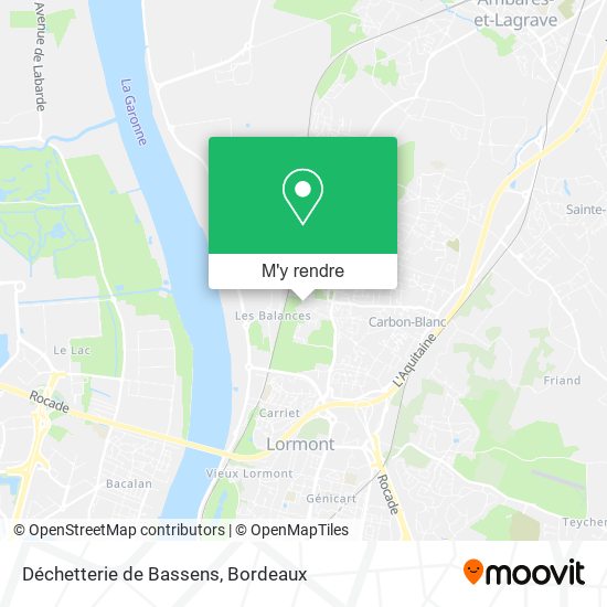 Déchetterie de Bassens plan